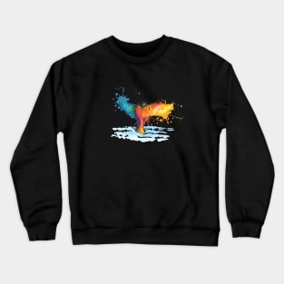 Colorful Whale Tail Art Crewneck Sweatshirt